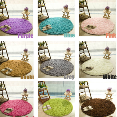 Fluffy Round Rug Carpets For Living Room Decor Faux Fur Carpet