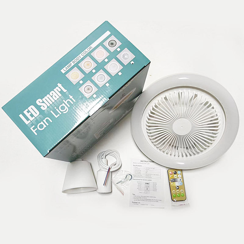 26cm Round Remote Control Ceiling Fan With LED Lamp