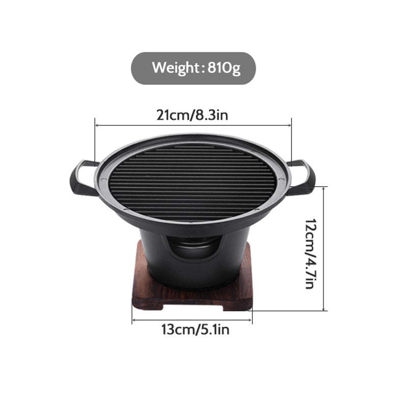 Mini BBQ Grill Alcohol Stove Home Smokeless Barbecue Grill