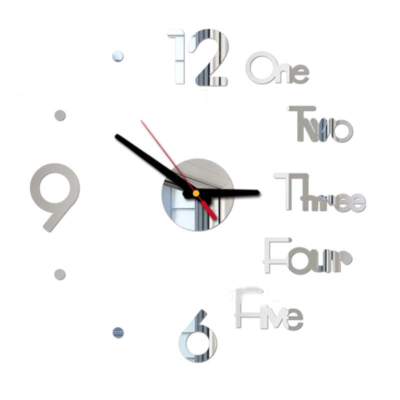 Wall Clock Metal Quartz Watch Clocks 3d Diy Home Decoration