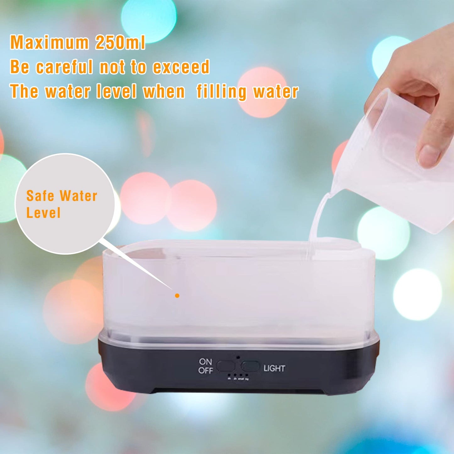 Snowflake Pattern Humidifier Household Colorful Aromatherapy