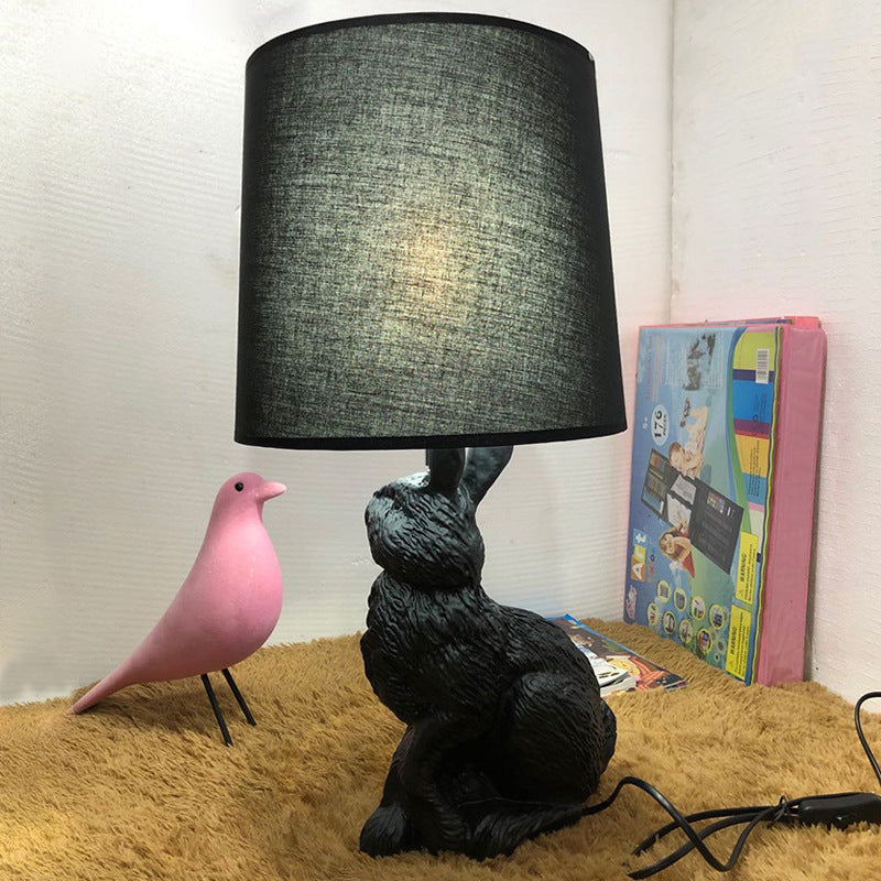 Bedroom Bedside Lamp  Resin Animal Rabbit Decorative Table Lamp