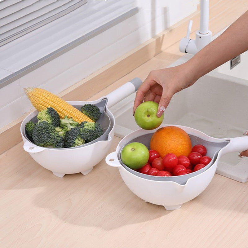 Double-layer Drain Basket Creative Kitchen Gadgets