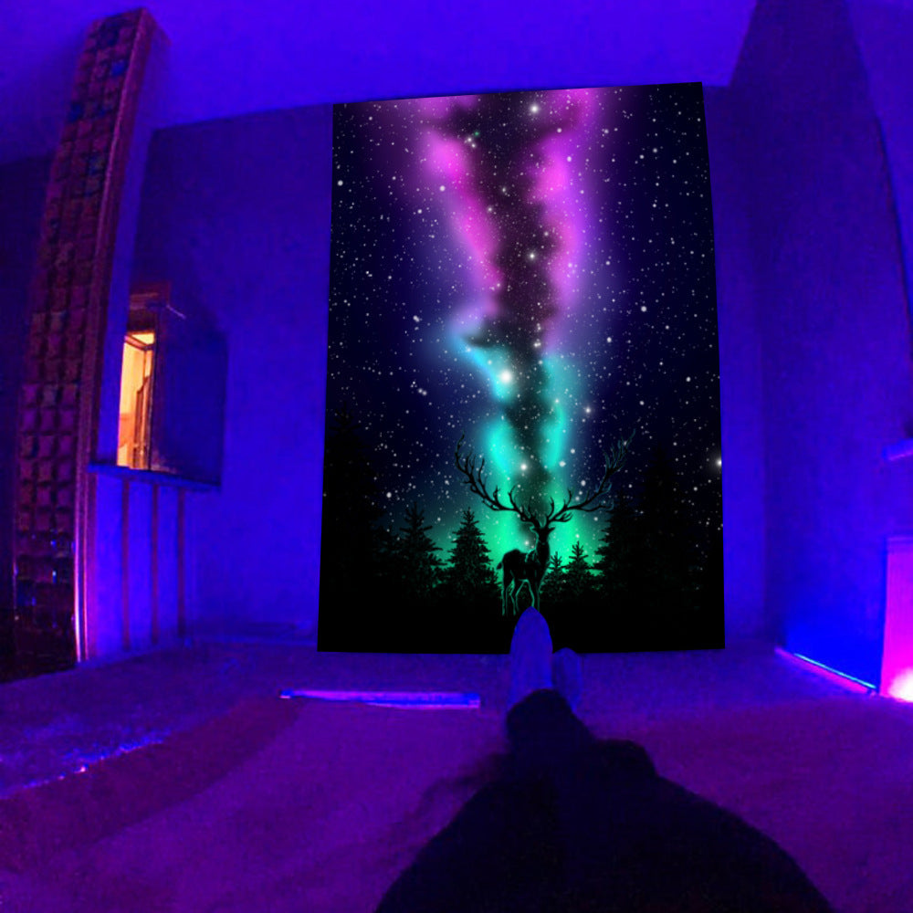 Fluorescent Tapestry UV Fluorescent Tapestry Psychedelic