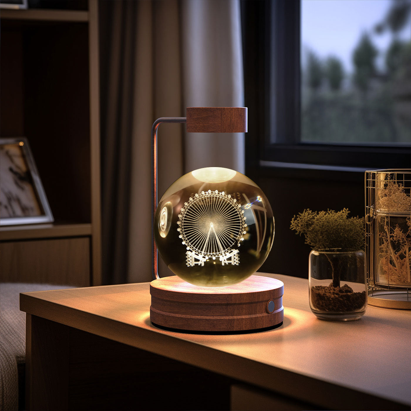 Crystal Ball Cosmic Dinosaur Indoor Night Light Lamp