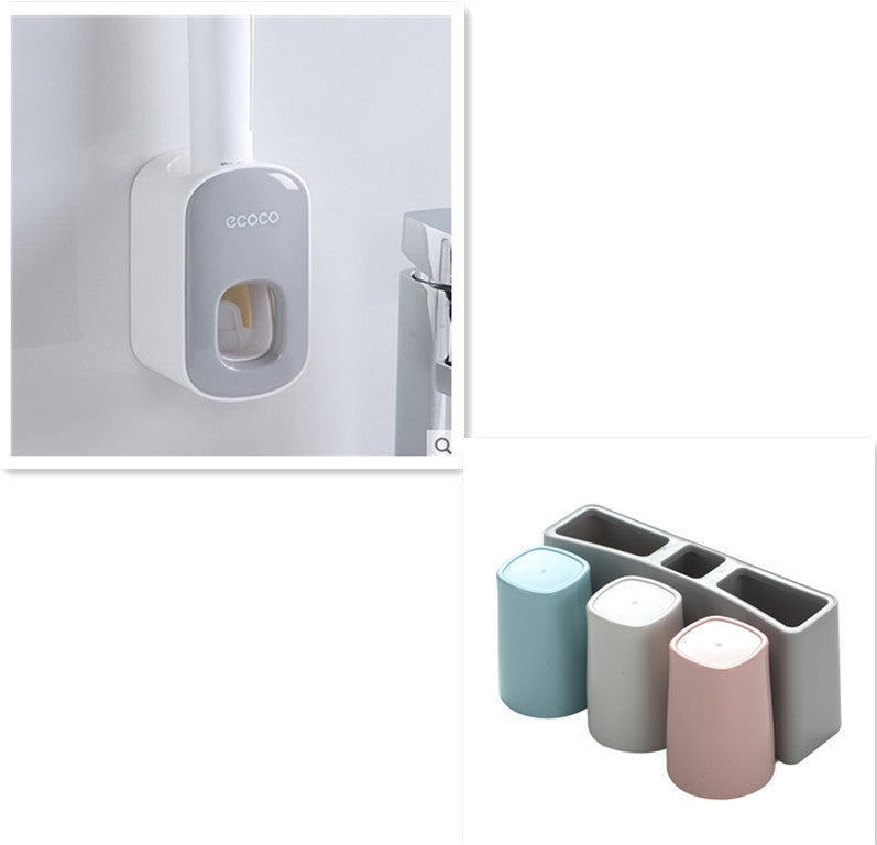 Wall Mounted Automatic Toothpaste Holder Bathroom