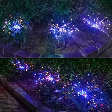 New Ground Plug Solar Fireworks Light LED Light String