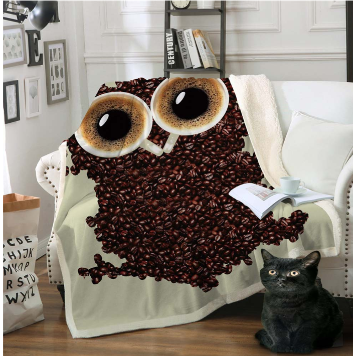 ﻿Explosive thickening cotton velvet lazy Napping outdoor blanket