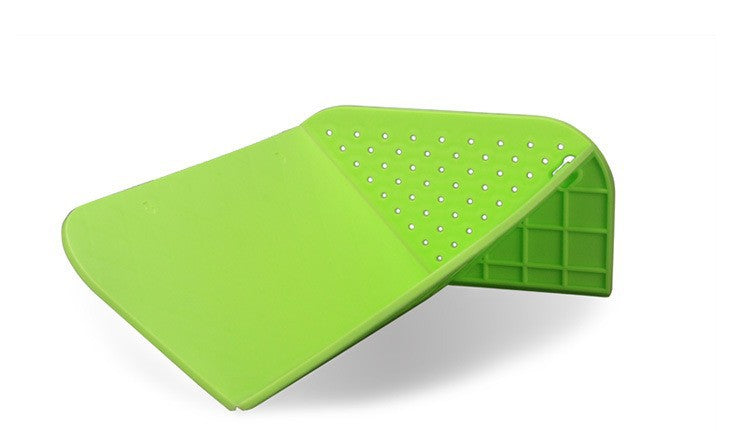 Plastic 2 in 1 Cutting Board and Drainer Foldable Chopping Mat
