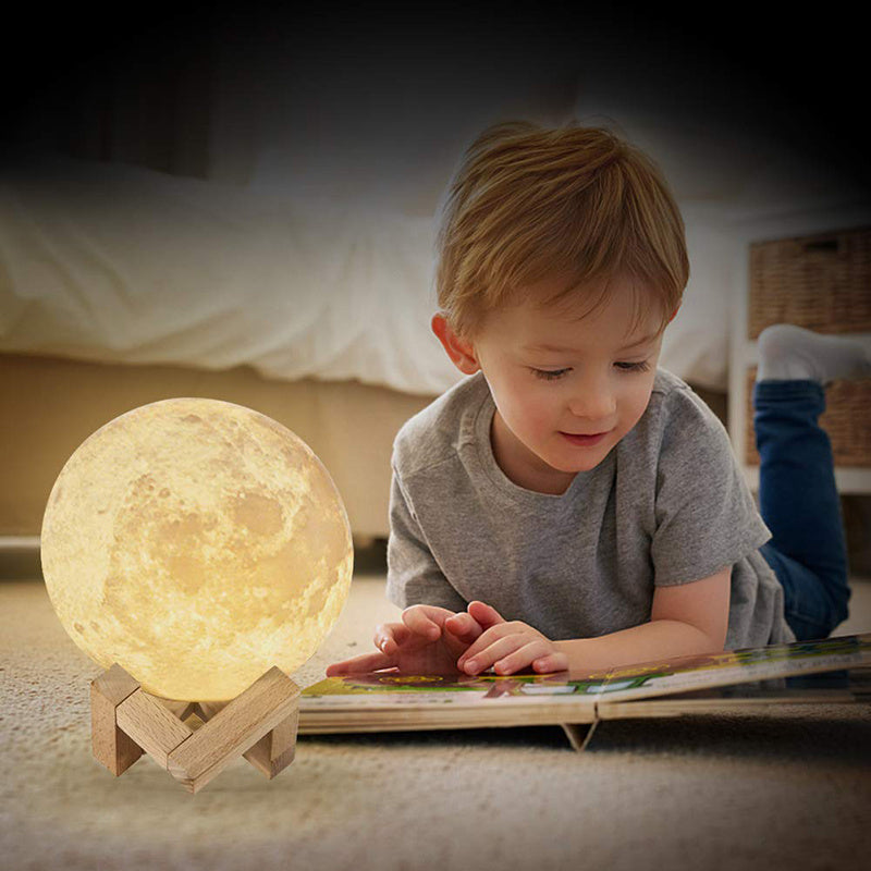 LED Night Lights Moon Lamp 3D Print Moonlight Timeable