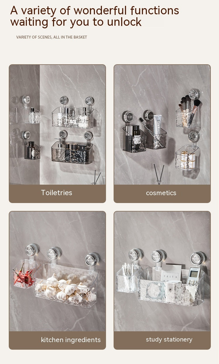 Washstand Bathroom Suction Cup Storage Rack Storage Box