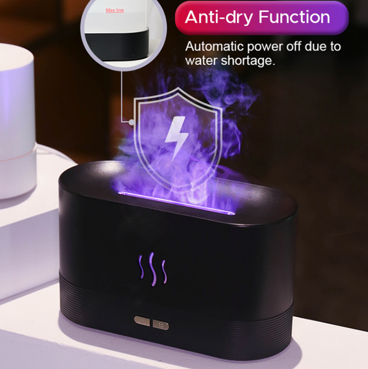 Aroma Diffuser With Flame Light Mist Humidifier Aromatherapy Diffuser