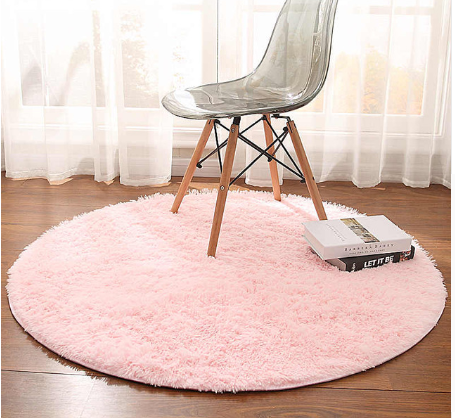 Fluffy Round Rug Carpets For Living Room Decor Faux Fur Carpet