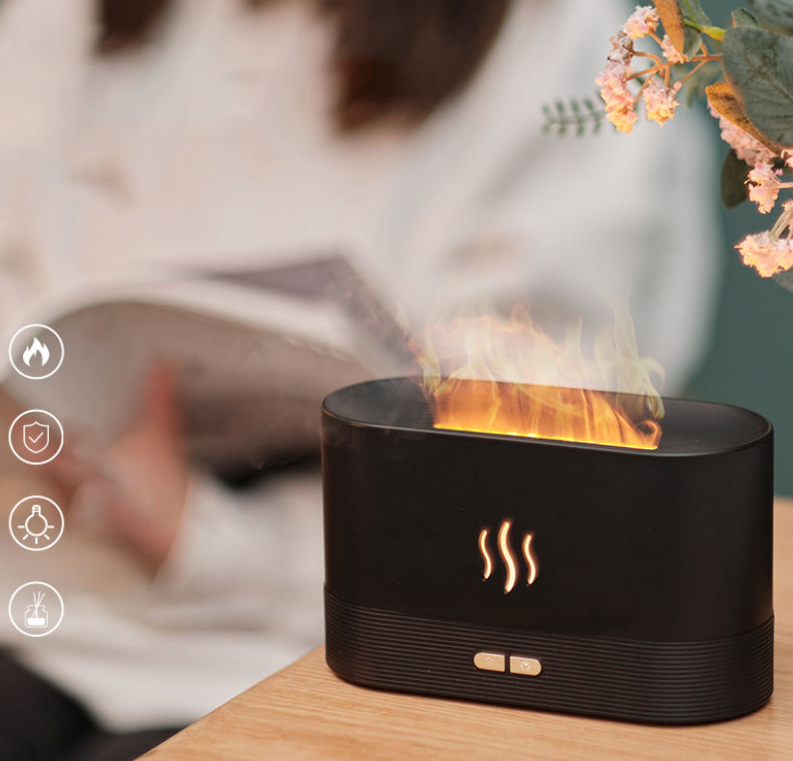 Aroma Diffuser With Flame Light Mist Humidifier Aromatherapy Diffuser