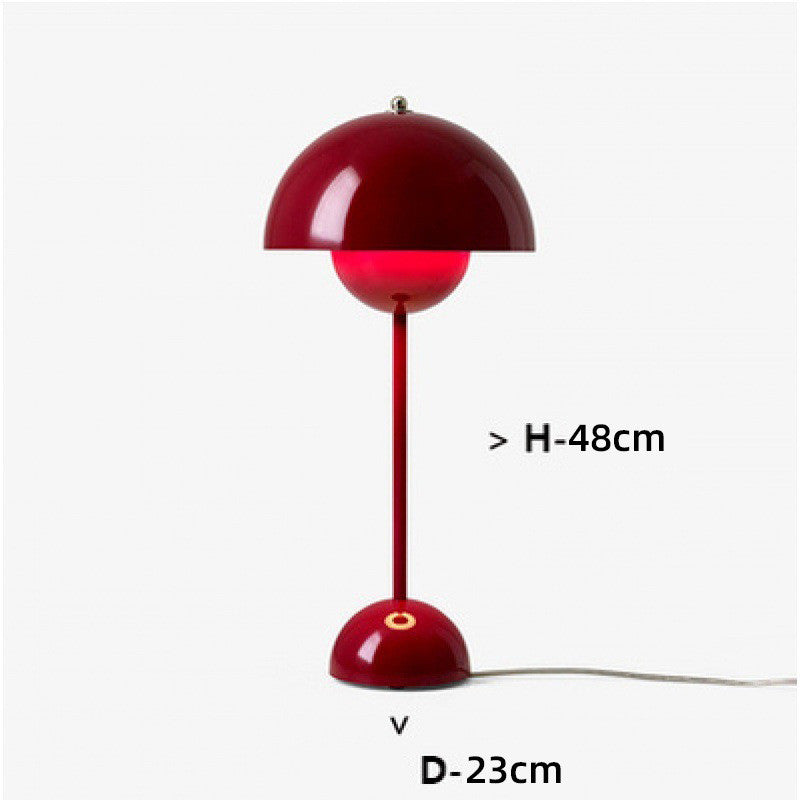 Charging Touch Bud Multi-color Bedroom Bedside Wrought Iron Mushroom Lamp