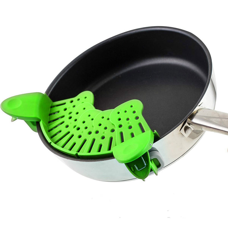 Universal Silicone Clip-on Pan Pot Strainer Anti-spill Strainer