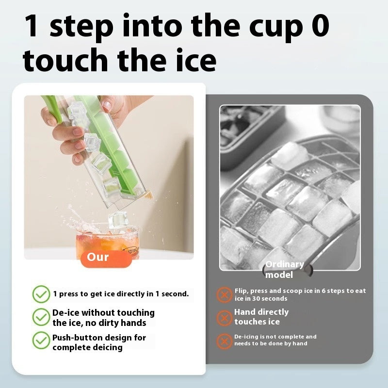 Ice Cube Mold Household Ice Maker Food Grade Press Ice Tray