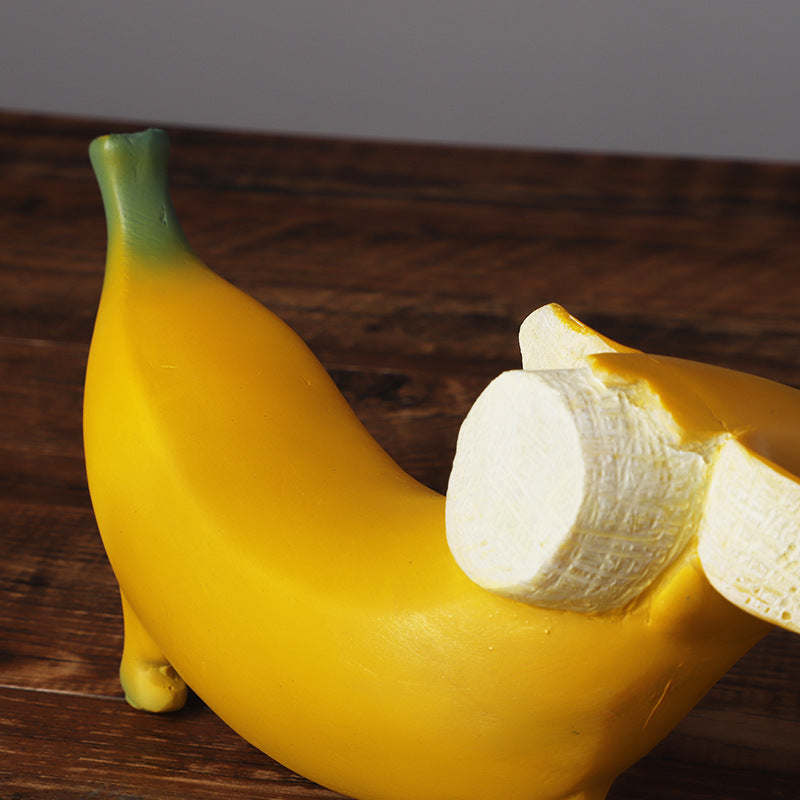 Creative Resin Banana Puppy Porch Home Living Room Decoration Crafts