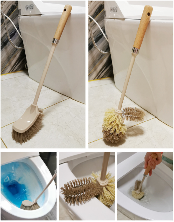 Wooden Household Handle Toilet Brush Cleaning Tools