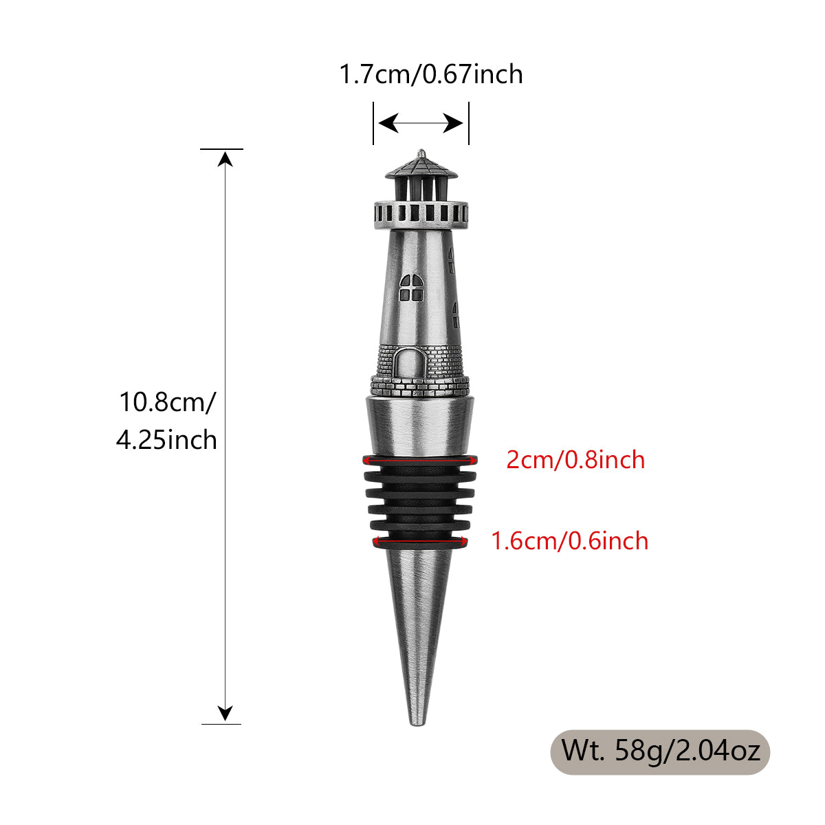 Creative Lighthouse Wine Stopper, Seals The Aroma Of Wine