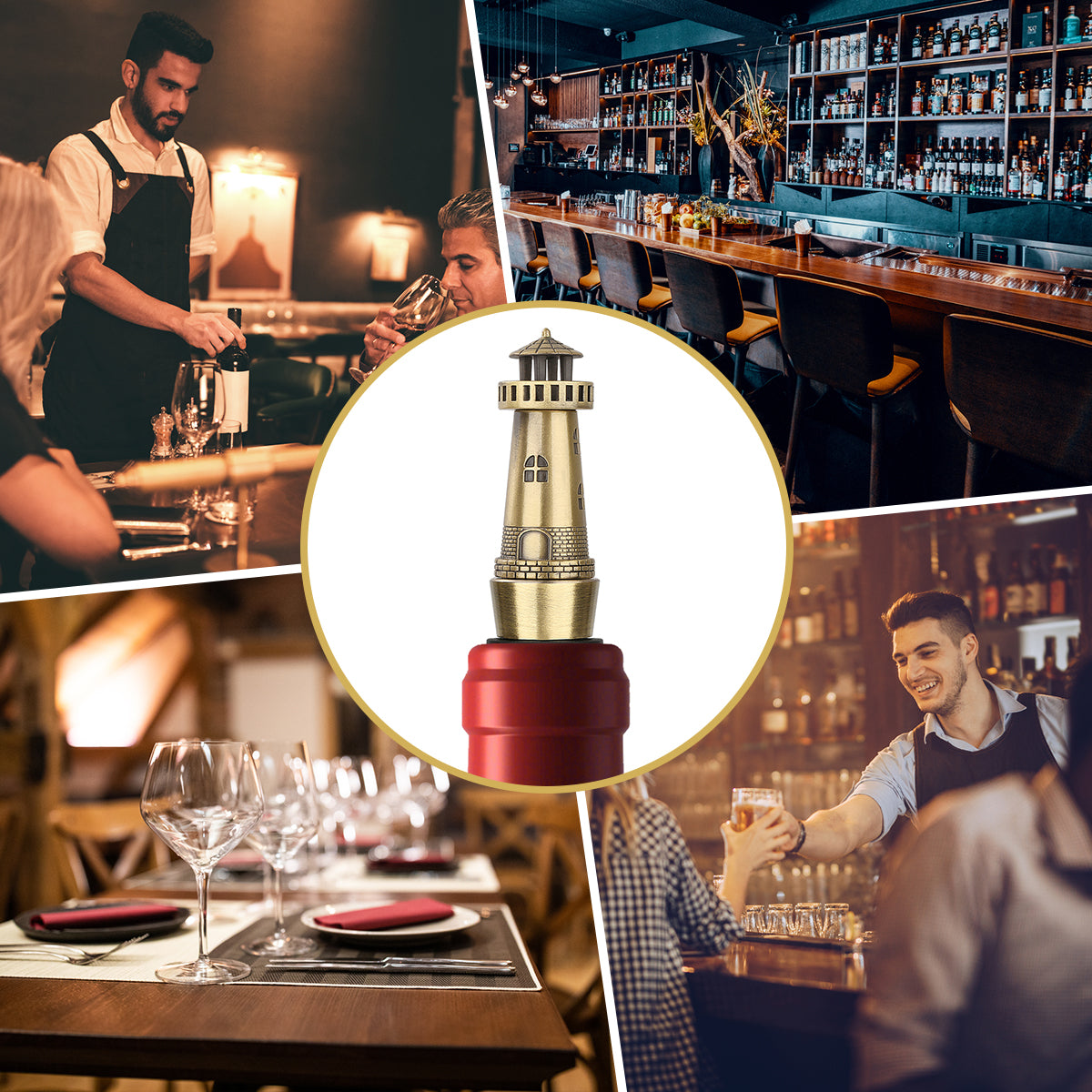 Creative Lighthouse Wine Stopper, Seals The Aroma Of Wine