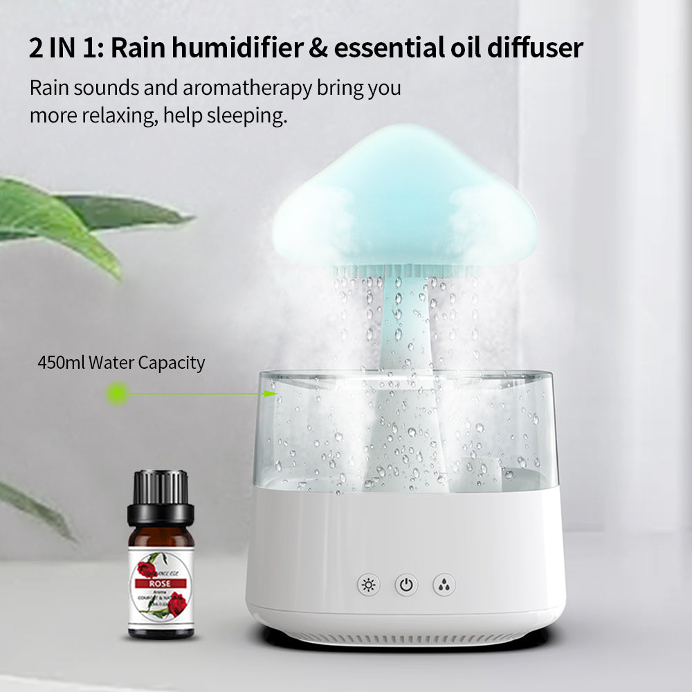 New Arrival Rain Cloud Humidifier Rain Drip Mushroom Humidifier