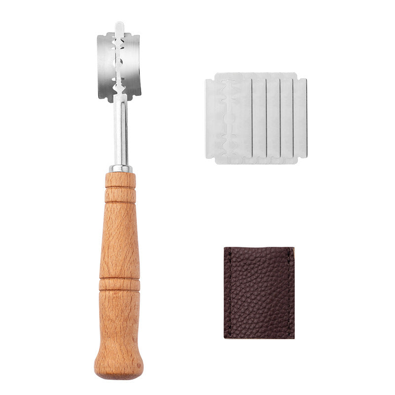 Wooden Handle Arc Bread Cutter Creative Style