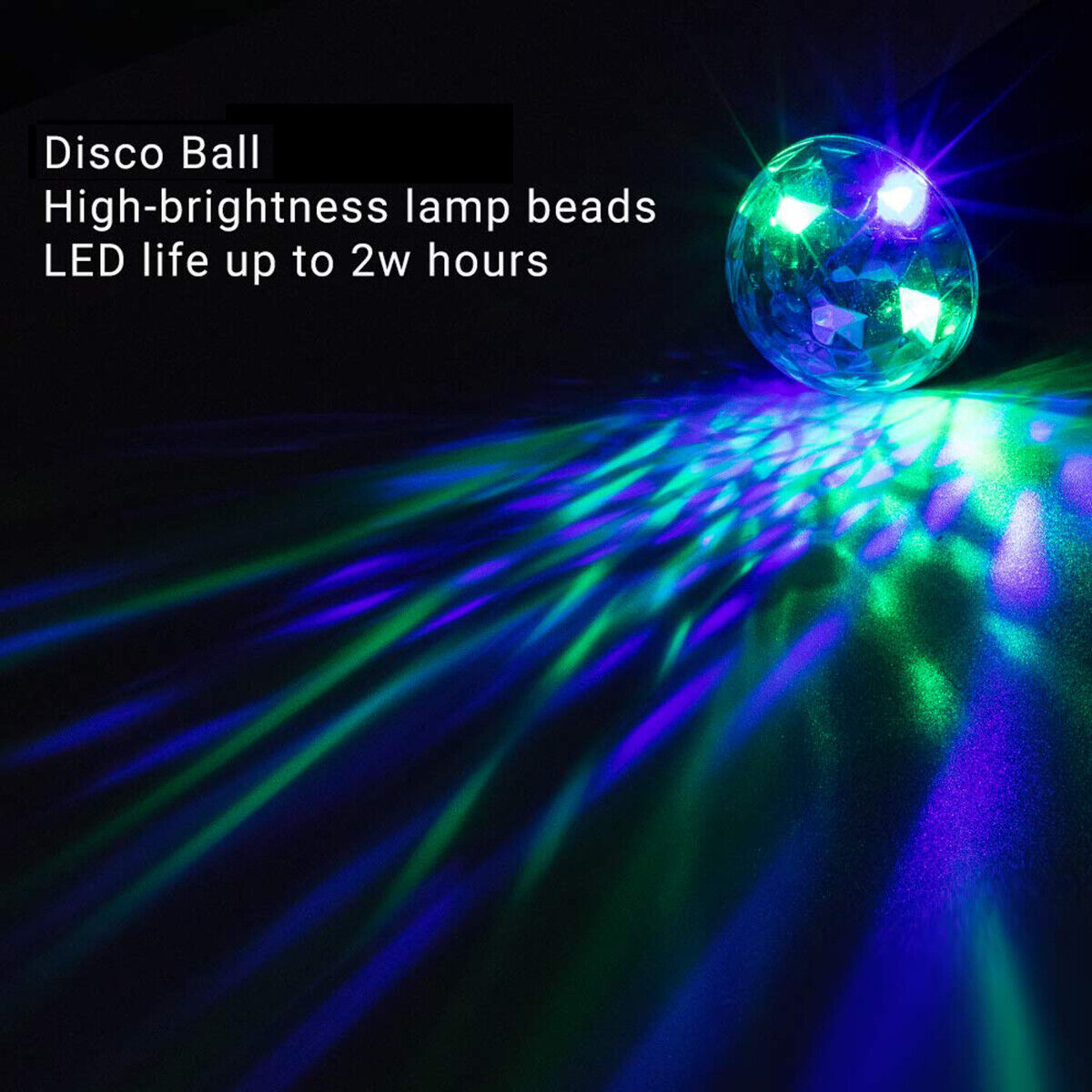 2x USB Mini Disco DJ Ball Car Party Atmospher Light Bar Colorful Sound Activated