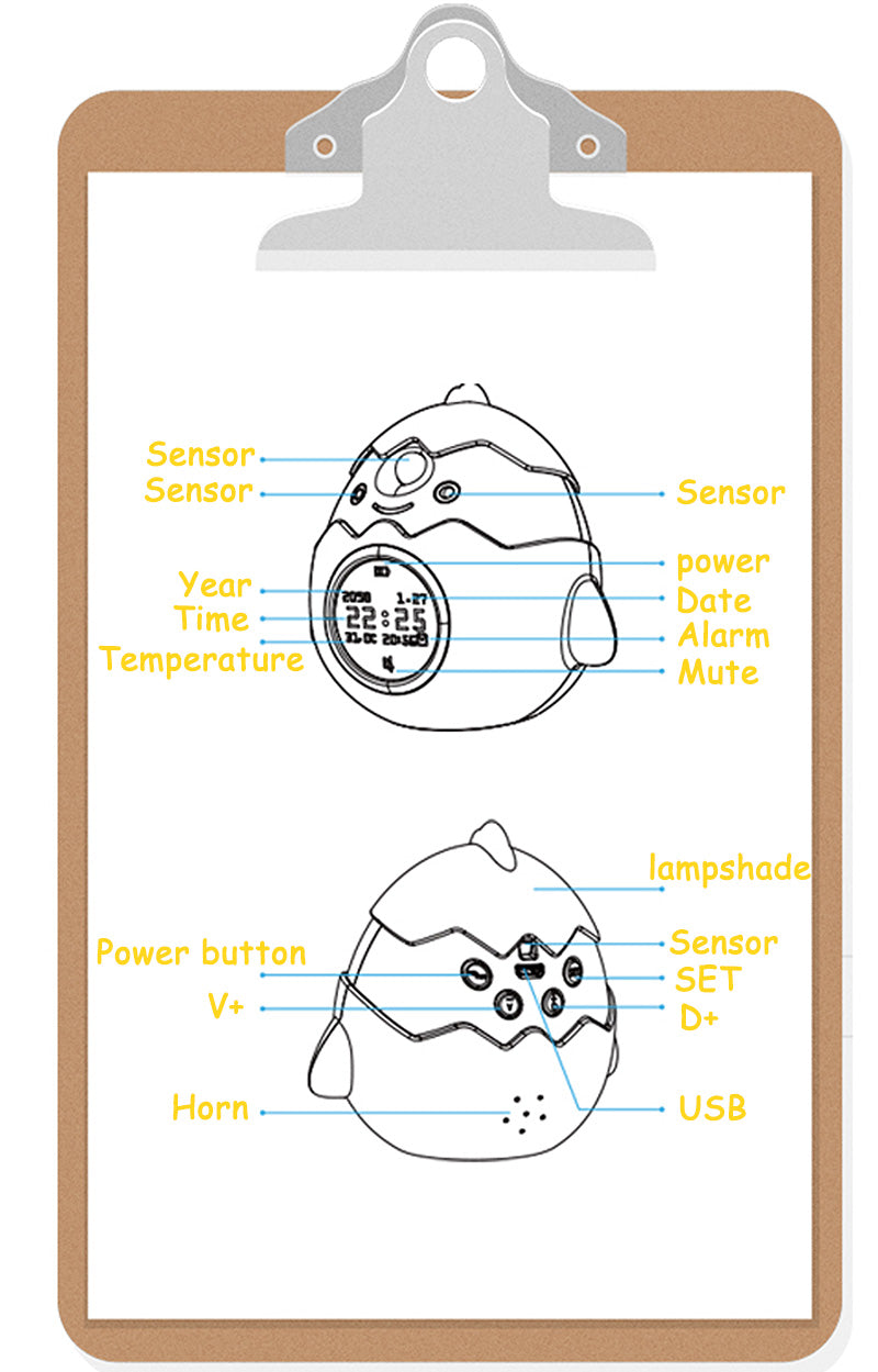 Smart Alarm Clock Infrared Sensing Anti-myopia Multi-function