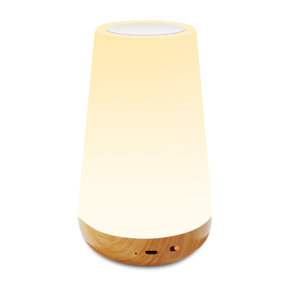 Creative wood grain charging night light