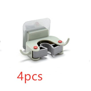 Nail-free multi-function traceless mop holder receives mop hook