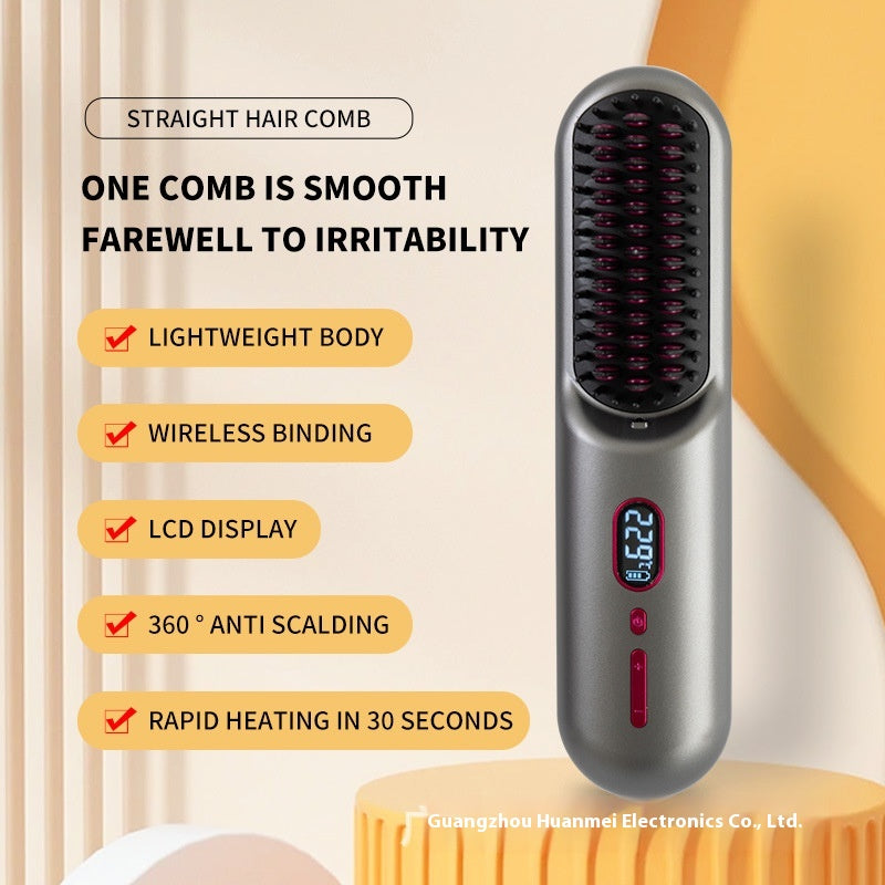 Straight Comb Anion Hair Straightener Dual-use Electric Hair Curler