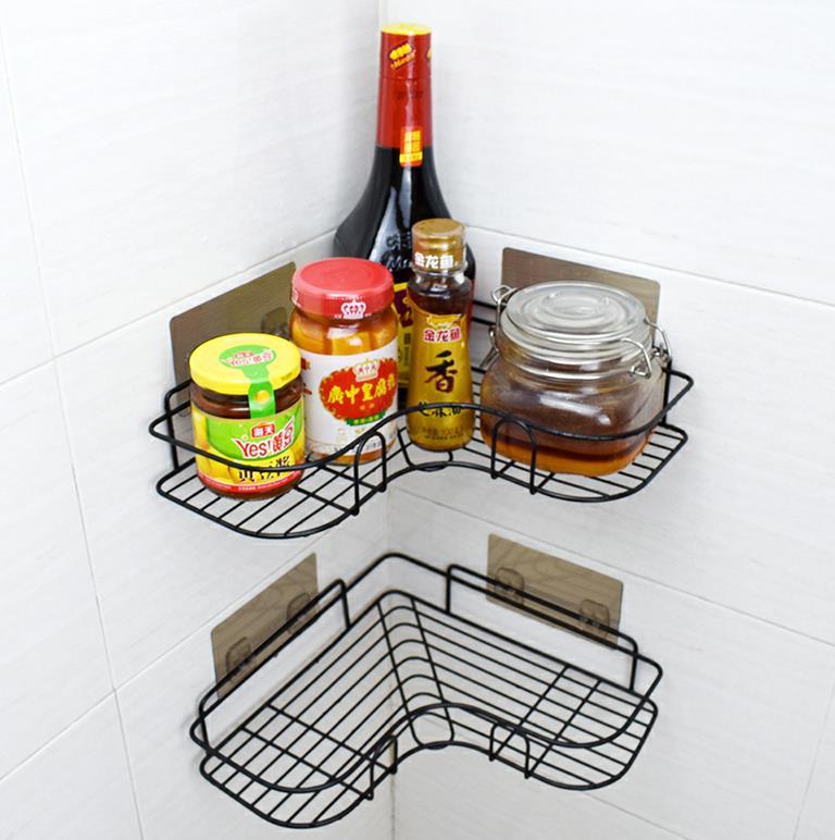 Punch-free Wall Bathroom Storage Rack Kitchen Corner