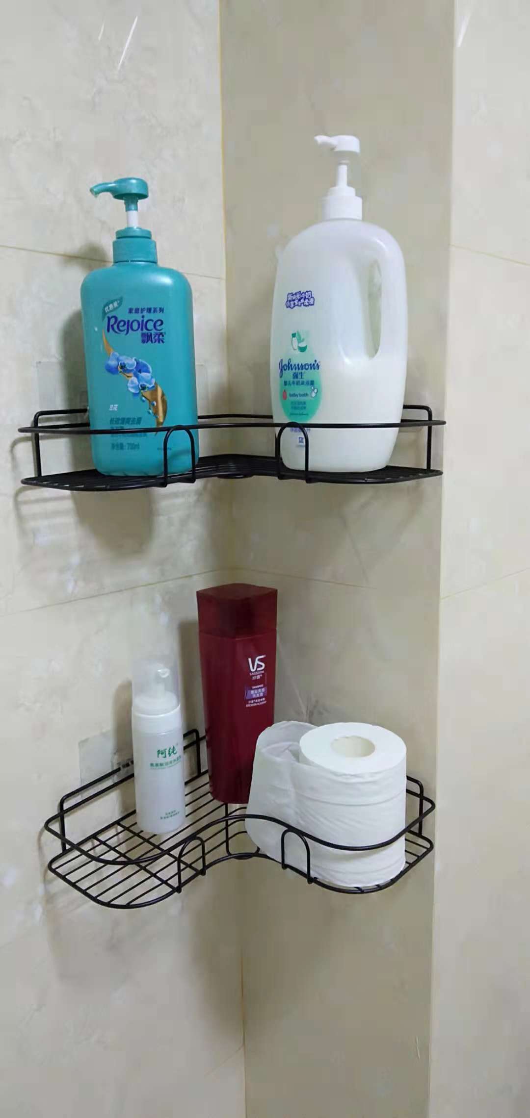 Punch-free Wall Bathroom Storage Rack Kitchen Corner