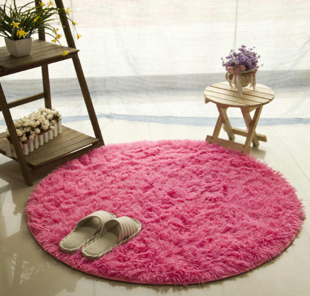 Fluffy Round Rug Carpets For Living Room Decor Faux Fur Carpet