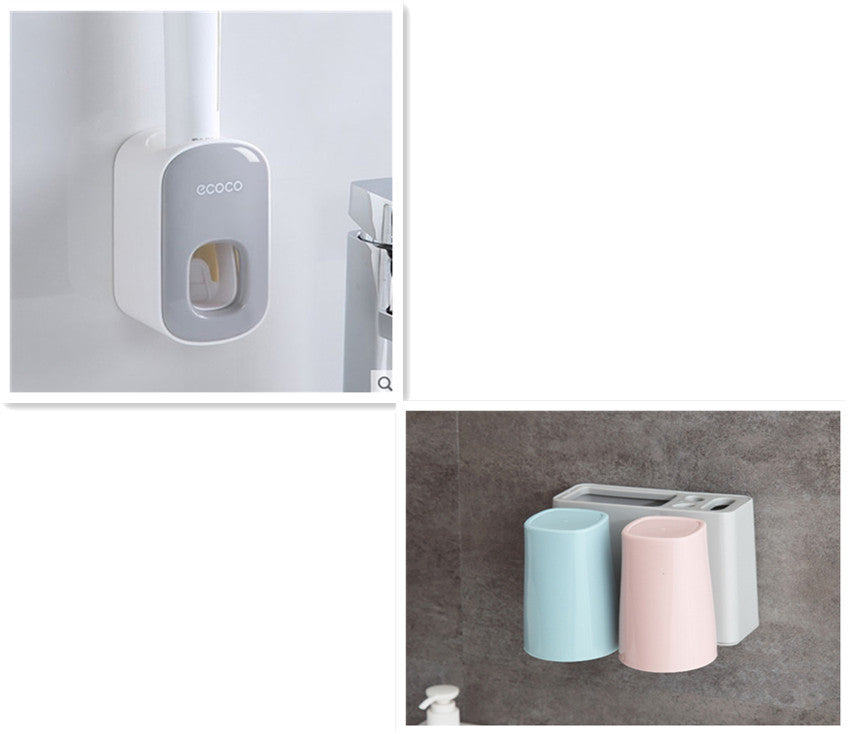 Wall Mounted Automatic Toothpaste Holder Bathroom