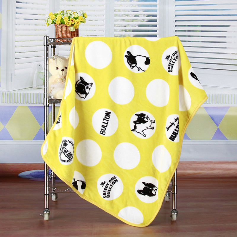 ﻿Coral fleece flannel baby blanket cartoon car office knee car inner blanket