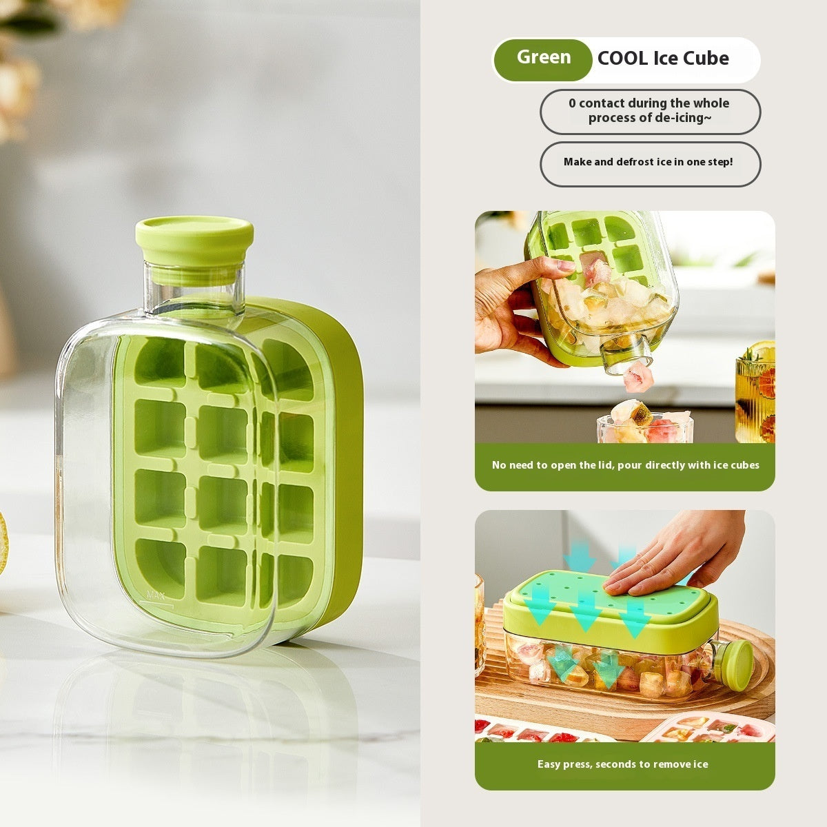 One-Click Molding Cooling Cup,Instant Ice Maker,Zero-Contact