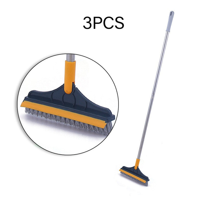 Floor Gap Cleaning Bristles Brush V-broom Rubber Wiper