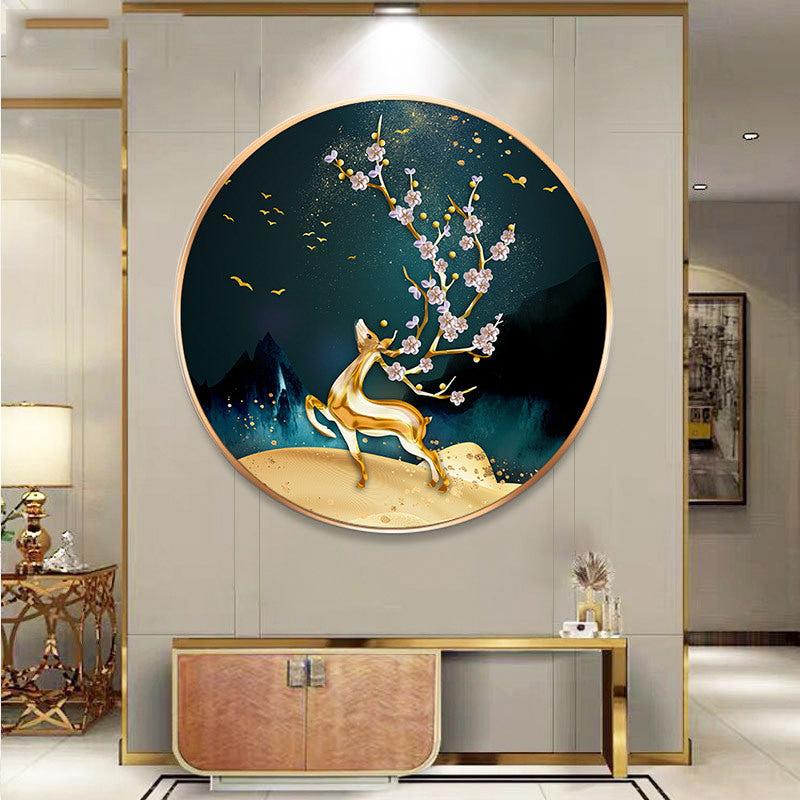 Diamond Painted Deer Living Room Crystal Tiled Cross Stitch