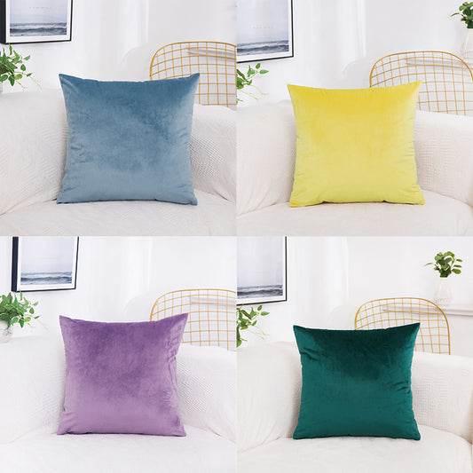 Office Car Lumbar Support Velvet Pillowcase