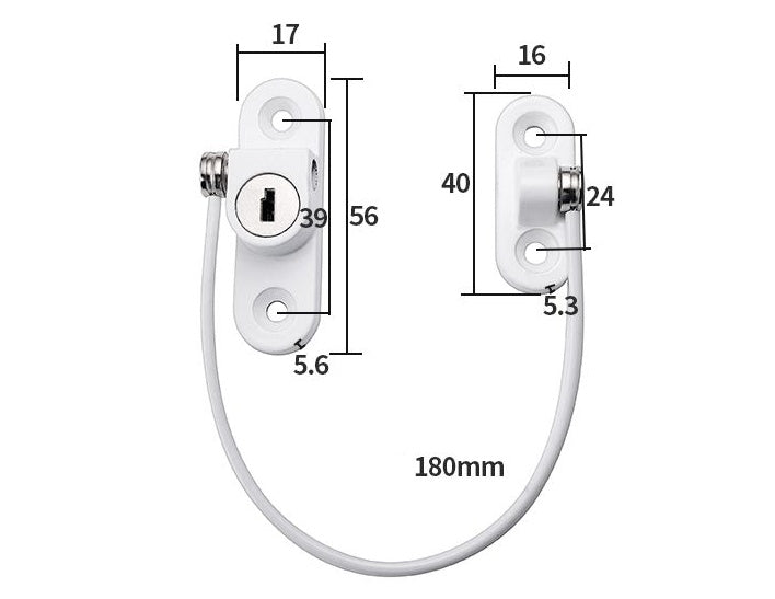 Window Security Chain Lock Window Cable Lock Restrictor