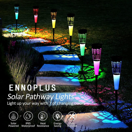 Outdoor Solar Garden Landscape Decorative Lights Colorful Gradient
