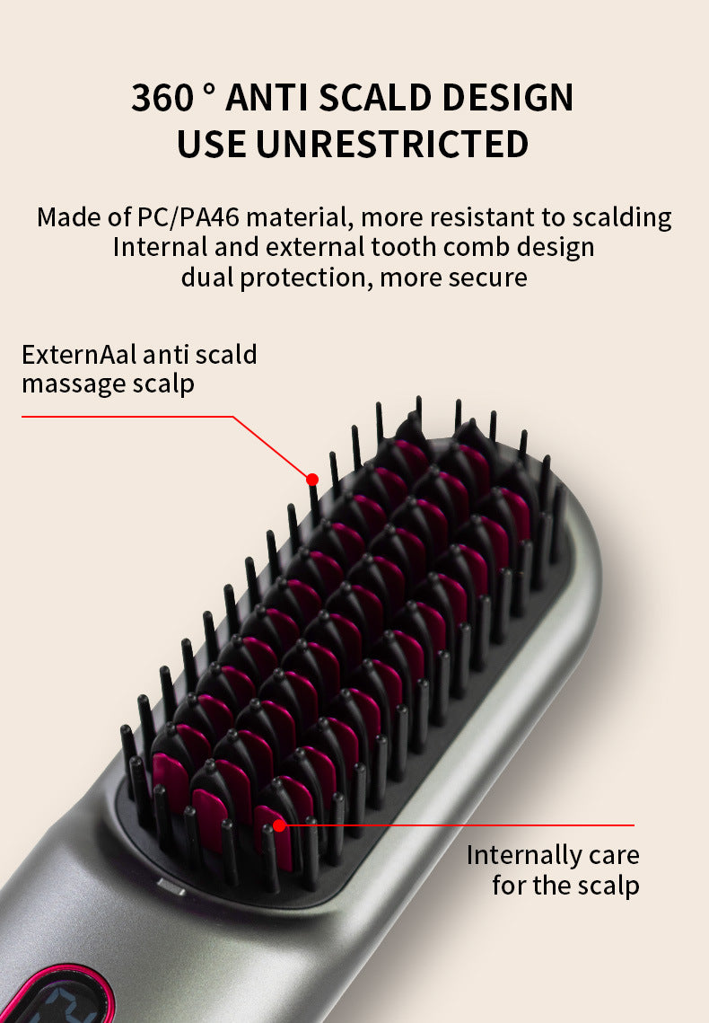 Straight Comb Anion Hair Straightener Dual-use Electric Hair Curler