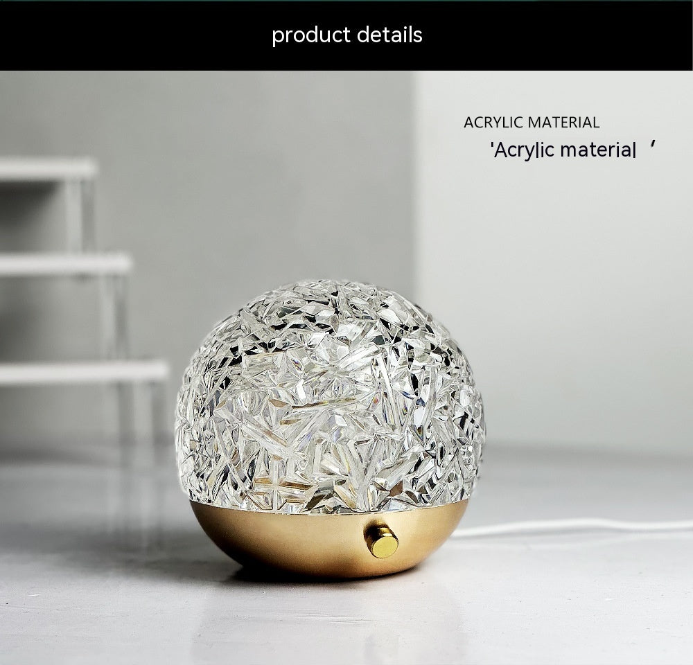 New Water Ripple Projector Night Light Crystal Mood Lamp Bedside