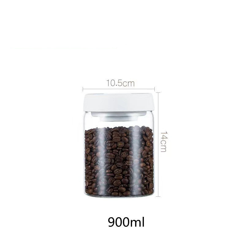 Vacuum Sealed Jug Set Black Coffee Beans Glass Kitchen Gadgets