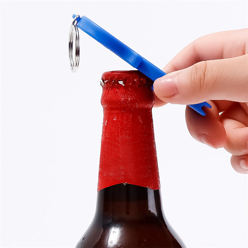 3 In 1 Multifunction Beer Can Opener Plastic Keychain