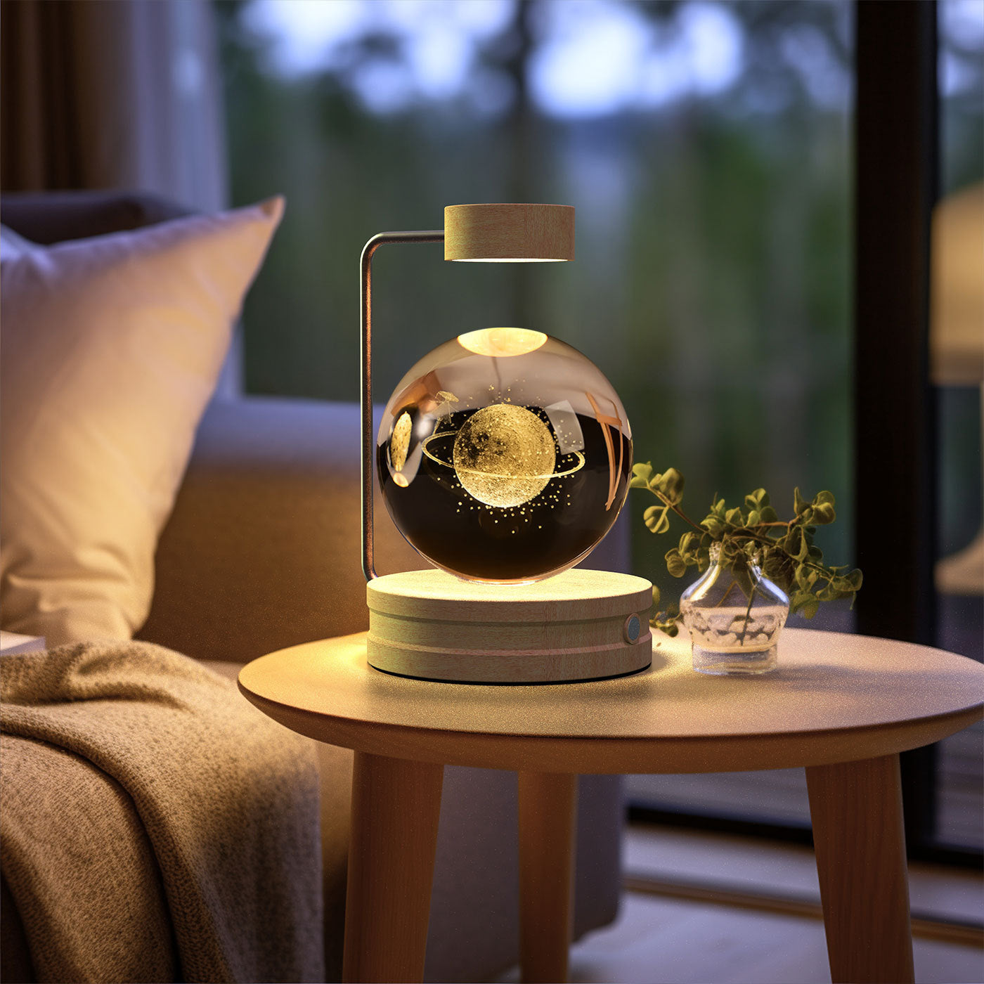 Crystal Ball Cosmic Dinosaur Indoor Night Light Lamp