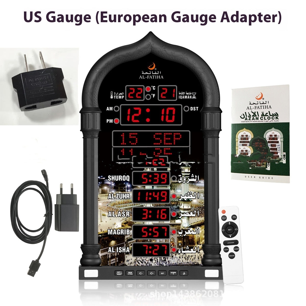 Alarm Clock Perpetual Calendar Gold Silver Black Wall Clocks