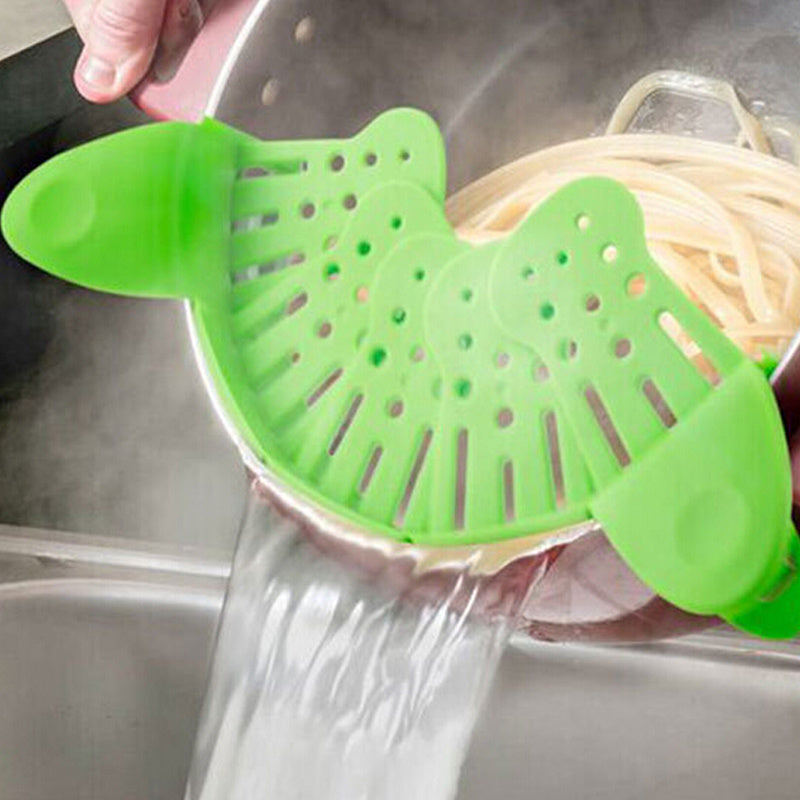 Universal Silicone Clip-on Pan Pot Strainer Anti-spill Strainer